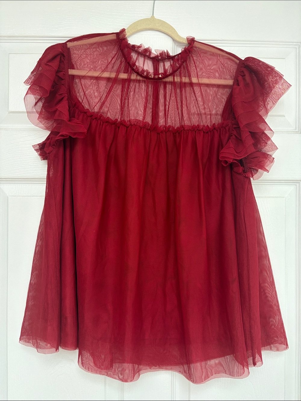 feminine ruffle blouse. ♥️